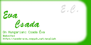 eva csada business card